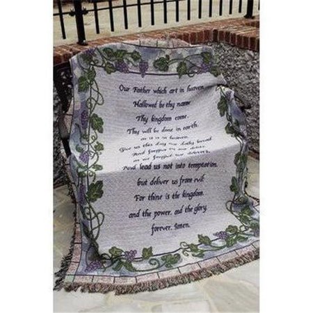 MANUAL WOODWORKERS & WEAVERS Manual Woodworkers & Weavers ATLORD 50 x 60 in. The Lords Prayer Tapestry Throw Blanket ATLORD